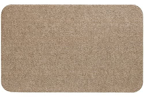 matches21 HOME & HOBBY Nadelfilz Fußmatte als Schmutzfangmatte Beige - Innen Fußabtreter als Sauberlaufmatte 50x80 cm - Rips-Matte als Rutschfester Fussabstreifer für Eingangsbereich, Haustür, Flur