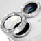 imluckies Compatible with iPhone 14 / iPhone 14 Plus Camera Lens Protector Bling, Upgraded 9H Tempered Glass Lens Screen Protection Cover Premium Aluminum Alloy Edges Individual Glitter Ring, Silver
