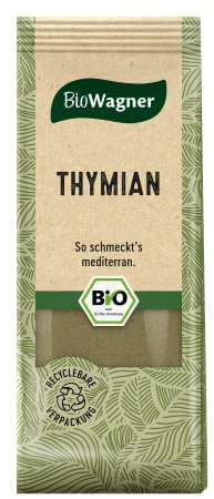 BioWagner - Bio Thymian | mediterrane Kräuternote für Gemüse, Fleisch oder Kartoffeln | naturbelassene Bio-Zutaten | recyclebare Verpackung | 20 g