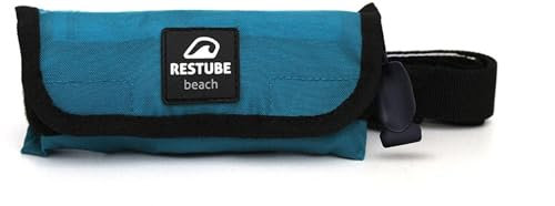 RESTUBE Beach – Aufblasbare Boje mit Notfallpfeife – Für sicheres Schwimmen mit Familie & Kindern – Ultraleicht & kompakt – Ideal für Strand, Urlaub, Freiwasser – Unisex Sicherheitsboje