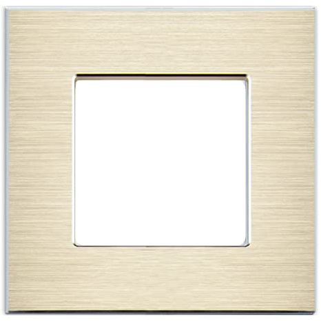 LUXUS-TIME Solo marco embellecedor de pared, interruptor de luz, embellecedores para interruptores táctiles, interruptores de luz, enchufes, latas empotrables de aluminio en oro, plata, negro (1