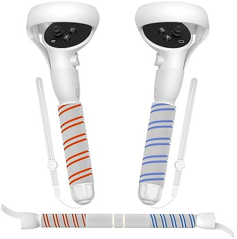 YOGES Beat Saber Handle Attachments compatible with Oculus Quest 2 Controller Accessories, VR Gorilla Tag Long Arms Dual Extension Grips compatible with Meta Quest 2 Supernatural More VR Games