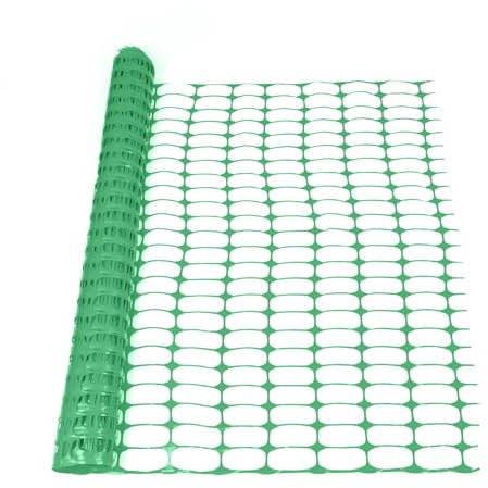 KARAT | Grillage avertisseurs - Clôture de chantier - Clôture d'étang - Clôture de protection - Filet de protection de parterre - Filet avertisseur plastique | Vert, 50 m