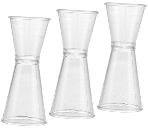GOOHOCHY 3 Pz Misurino in a Doppia Estremità Martini-jigger Misurino Per Cocktail Jigger Per La Misurazione Del Tiro Misura Del Cocktail Jigger Giapponese Alcool Bicchiere Riutilizzabile
