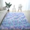 EMPVEX Luxus-Teppich für Schlafzimmer und Wohnzimmer - Flauschiger Blau-Violetter Batik-Teppich, 3-Lagiges Material, Kinderzimmer, 60 x 120 cm