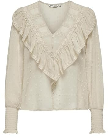 ONLY Damen ONLELEANOR L/S Dobby TOP WVN NOOS Bluse, Peyote, XL