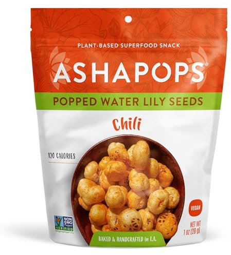 Popped Water Lily Seeds by AshaPops - Chili Lime - One Pack
