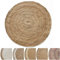KARAT Jute Teppich rund 150cm Ø Bastteppich aus 100% Naturfaser - geflochten Boho Juteteppich, Handgewebter Naturteppich für Küche & Wohnzimmer robust & reißfest (Surat)