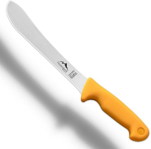 HESTENBERG Solingen Germany Rindschlachter in Gelb, geeignet als Metzgermesser, Schlachtmesser & Fleischmesser (8)