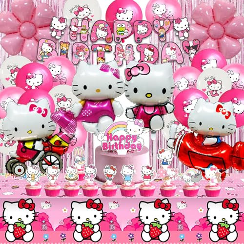 Decorazioni Compleanno Kitty - Palloncini, Addobbi, Tovaglia, Decorazioni Torta, Deco Festa Tema