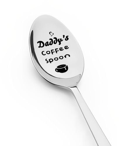 Fathers Day Gift for Dad Gifts Spoon from Daughter Son Daddy's Coffee Spoons for Daddy Dad Birthday Gift for Daddy Dad Pa Men Retirement Gifts for Father Daddy Gift from Children