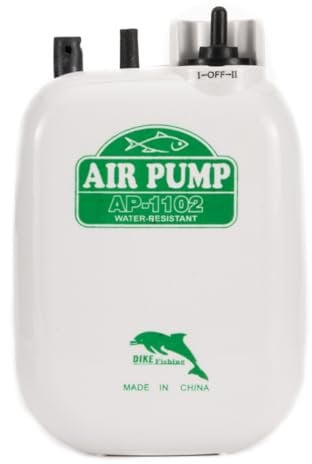 Fishing Oxygen Pump Portable Water Resistant Battery Aquarium Air Pump White (No Battery), aquarium air pump