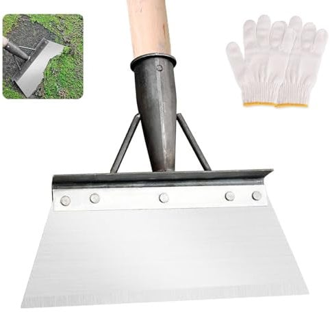 Garden Shovel, Multifunctional Garden Shovel, Outdoor Garden Cleaning Shovel, Manganese Steel Cleaning Shovel With Gloves, Patio Weed Remover Tool, Not Included Handle(20cm)