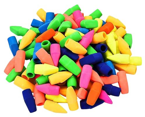 Schreibtische Im Homeoffice Bleistift-Radiergummi-Aufsätze, Korrekturzubehör, Bleistift-Radiergummi-Kappen, Schreibwaren, Bleistift-Radiergummi-Aufsätze für Kinder, Studenten (Pink, 2.5x1x1cm)
