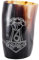 Battle-Merchant - Hochwertiger Wikinger Trinkbecher aus Horn mit Mjölnir Motiv - Hornkrug Graviert - Mittelalterlicher Met-Krug bis zu 250 ml