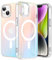 JETech Iridescent Case for iPhone 14 6.1-Inch Compatible with MagSafe, Cute Unique and Aesthetic Design, Colorful Fluorescent Translucent Back Shockproof Phone Cover (Iridescent)