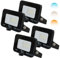 Nova Electricity Projecteur LED 10 W IP65 pour extérieur - Spot lumière neutre 4000 K, applique murale imperméable pour jardin et lampadaires - Éclairage sûr et durable - Lot de 4