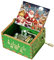 Dcpshtry Spieluhr Weihnachten,Handkurbel Spielkästen Weihnachten Vintage Gravierte Spieluhren Musikkästen Hölzerne Weihnachten Dekorationen Geschenke