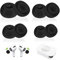 4 Paar Silikontips für Airpods Pro/Pro 2 - Soft Silikon Ersatz-Ohreinsätze Mit Loch Zur Geräuschreduzierung, Anti-Rutsch Ersatz-Ohrstöpsel (XS/S/M/L) (Schwarz)