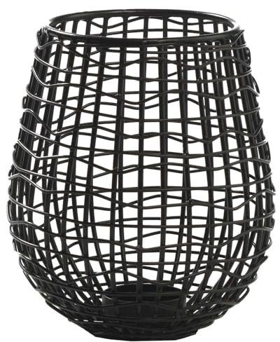 casa Nova Windlicht - Schwarz - 14 x 16 cm - Metall