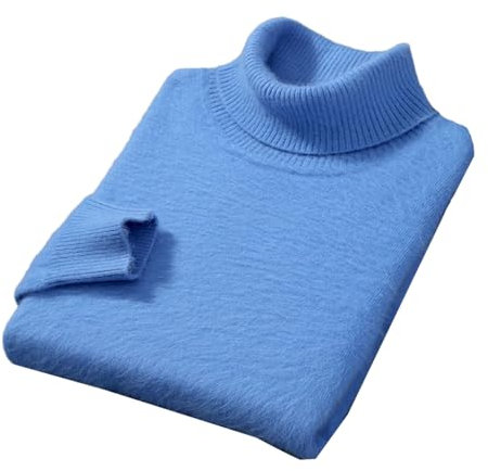 Winter-Pullover aus Wolle, einfarbig, langärmelig, verdickt, lässig, hoher Halsausschnitt, 2, S