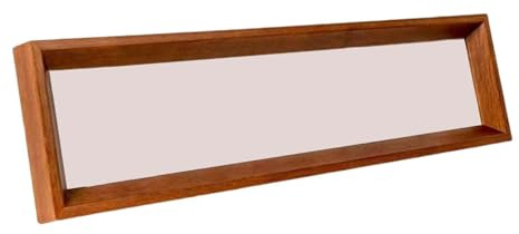LOVIVER Marco de Pintura de Madera, Marco de Arte de Madera, Montaje en Pared de Fotos de Mesa, Marco panorámico para decoración del hogar, Dormitorio, Color Nogal, 10.5 Cm X 32 Cm
