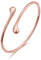 LILIE&WHITE Rosegold Armreif Armband Damen – Modernes Tropfen-Design, Hypoallergen, Langlebig, Kratzfest, Geschenk für Frauen, Alltagsmode und besondere Anlässe