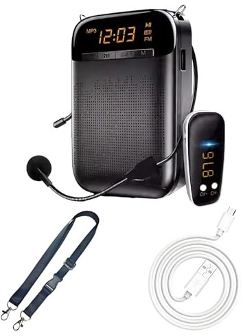 Amplificateur de voix sans fil et filaire pour enseignants, S588 5.0, batterie de 12 heures, portée de 1000 m², portable avec options noir et or