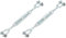 sourcing map 2Pcs M8(5/16) Jaw and Jaw Turnbuckles Wire Rope Tension, Galvanized Steel Turnbuckle Adjustable Cable Tensioner for Shade Sail, Clothesline, 2100 lbs Working Load Limit