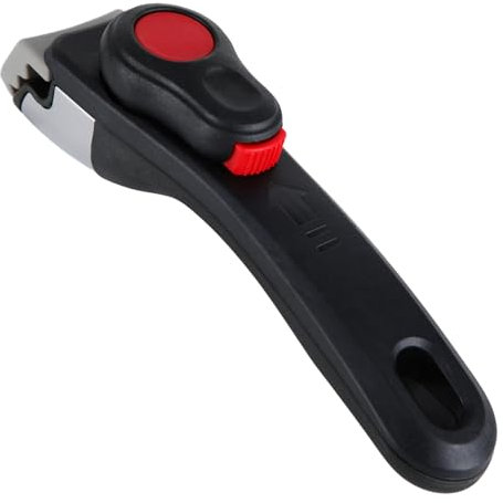 Brewlix Poignée Amovible Universelle, Manches Détachables Noire pour Poêle, Casserole, Wok, Sauteuse, Manche Verrouillage et Bouche Denté, Empilable, Amovible