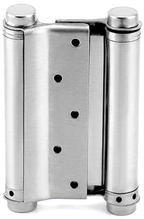 Bisagras De Puerta Con Resorte Resistentes A La Oxidación Con Rotación Suave Para Cocina Salón Cafetería Puerta Abatible Acabado Cepillado Bisagras De Acero Inoxidable