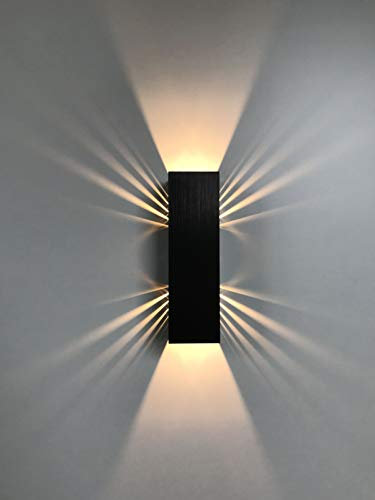 SpiceLED Wandleuchte | ShineLED-6 Black Edition | Schalter | 2x3W warmweiß | Schatteneffekt | High-Power LED Wandlampe