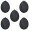 5er Set bunte Sperrholz Ostereier Osterschmuck - 2 Größen wählbar, Farbe:Schwarz, Größe:5er Set 6,5cm hoch