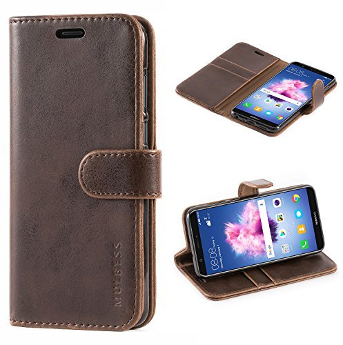 Mulbess Retro Handyhülle für Huawei P Smart 2017 / Honor 9 Lite Hülle Leder, Handmade Magnetische Klapphülle mit TPU Stoßfeste, Kartensteckplatz, Vintage Kaffee Braun