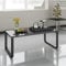 TUKAILAi Black Coffee Table for Living Room Rectangle Glass Coffee Table with Storage Metal Frame End Side Sofa Table for Home Office Living Room