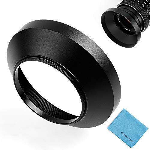 67mm Weitwinkel Gegenlichtblende, Fotover Universal Metall Sonnenblende Streulichtblende mit Objektivdeckel für Canon Nikon Sony Pentax Olympus Fuji Kamera + Mikrofaser Putztuch