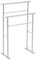 Spirella Handtuchständer Bridge H x B x T: ca. 94 x 65 x 25 cm Handtuchhalter aus verchromtem Metall in Edelstahl-Optik Badehandtuchhalter mit 2 Handtuchstangen als Badaccessoire, Silber