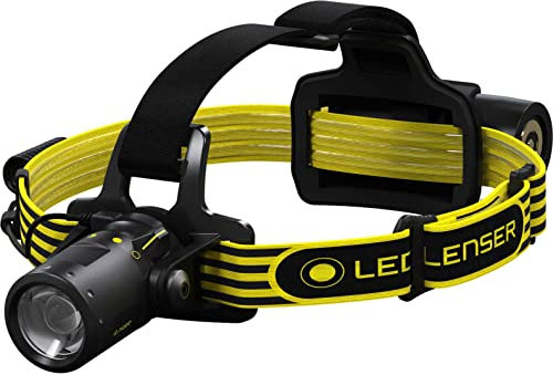 Ledlenser iLH8R LED Stirnlampe, explosionsgeschützt, fokussierbar, wiederaufladbar, 300 Lumen, 160 Meter Leuchtweite, 40 Stunden Laufzeit, inkl. Akku, Charging Station und Power Adapter, 1 STK.