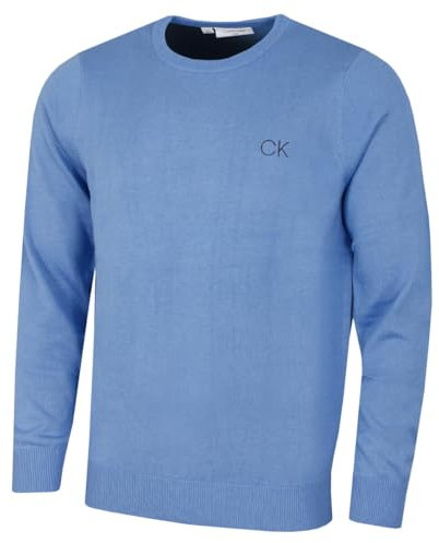 Calvin Klein Hombre Cuello Redondo Tour Comfort Golf Suéter - Azul Marl - XXL