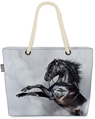 VOID Andalusier Pferd Strandtasche Shopper 58x38x16cm 23L XXL Einkaufstasche Tasche Reisetasche Beach Bag