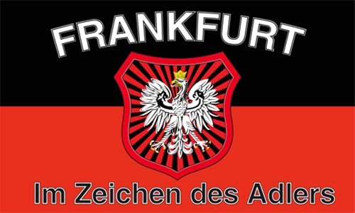 Flagge Fahne Frankfurt Im Zeichen des Adlers - 90x150 cm Fanfahne Adler Fahnen