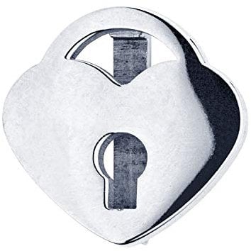 Kistanio - Heart lock charm for mesh bracelet, heart lock charm, charm bracelet charms, Cubic Zirconia,