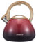 MARSKITOP Whistling Tea Kettle for Stove Top, Food Grade Stainless Steel Tea Kettle Teapot for Stovetop with Anti-Hot Ergonomic Handle, 2.6 Quart, Red