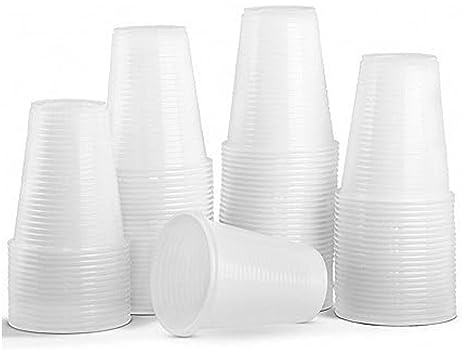 HOMESHOPA White Plastic Cups, 2000 Pack Disposable Plastic Glasses, Lightweight Drinking Cups for Party, Wedding, Christmas, Halloween, Recyclable Tumblers for Soft Drinks,Water,Juice,Beer, 6oz/180ml