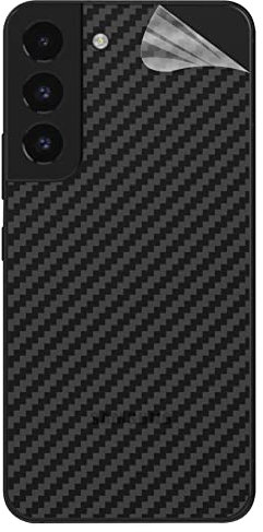 GIOPUEY Rückseite Folie Kompatibel mit Samsung Galaxy S22, [4 Stück] 0.1mm Ultradünn Carbon Muster Rückseite Folie, Kratzfest Anti Fingerabdruck rutschfest