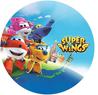 Tortenaufleger Super Wings 2, rund 20cm Fondantpapier PREMIUM