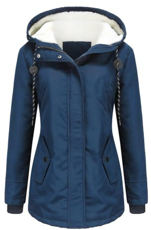 YYNUDA Femme Hiver Parka à Capuche Manteau Hiver Chaud à Capuche Veste Long