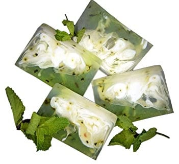 Nesbel Glycerin Seife Duftseife Pfefferminz mit Ziegenmilch Handmade 100 g