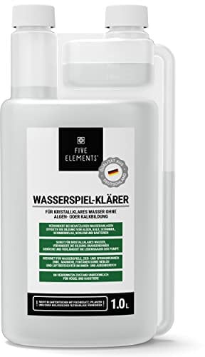 FIVE ELEMENTS Wasserspiel-Klärer | 1,0 l flüssig | Kristallklares Wasser ohne Algen oder Kalk | Spring-Brunnenreiniger für Außen- und Innenbereich