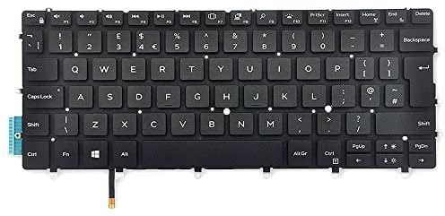 RTDPART Laptop Keyboard For DELL XPS 13 9370 9380 9305 7390 082FHM 82FHM United Kingdom UK Black With Backlit New